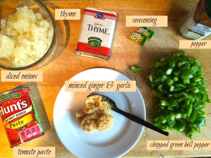 ingredients pasta sauce